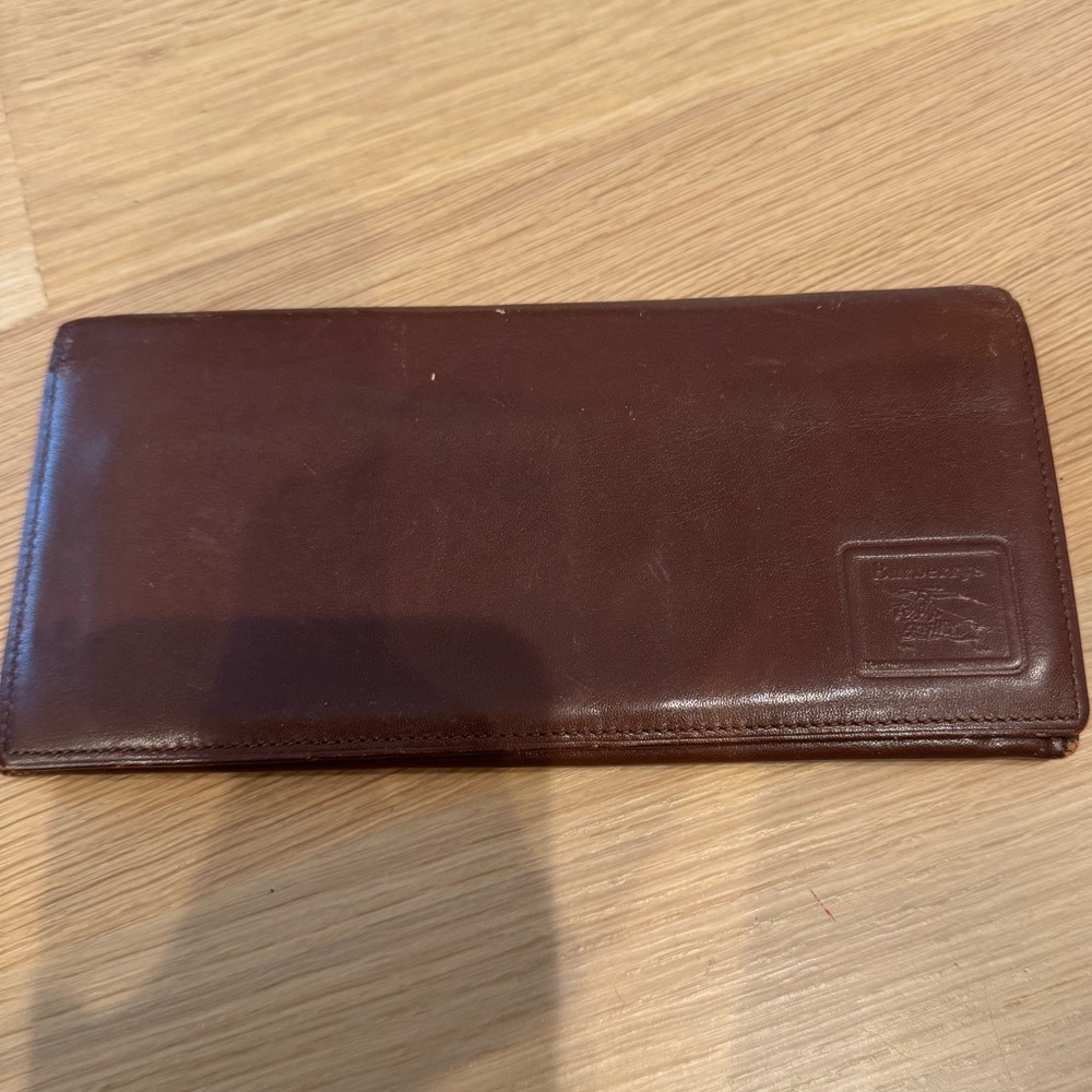 Burberry Dark Brown Leather Men’s Long Wallet